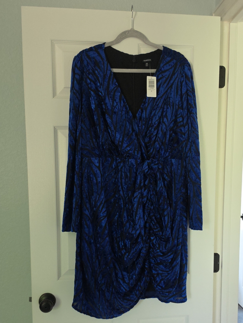 Torrid Blue and Black Animal Print Body Con Dress Size 20
